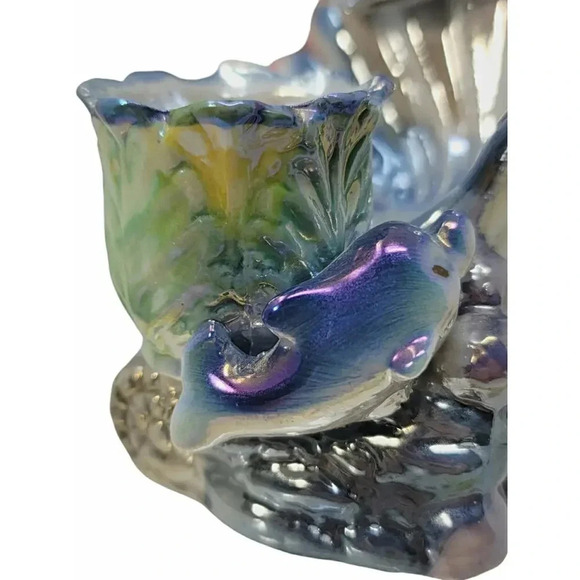 Vintage Baby Dolphin Lustreware Candle Holder - Picture 6 of 9